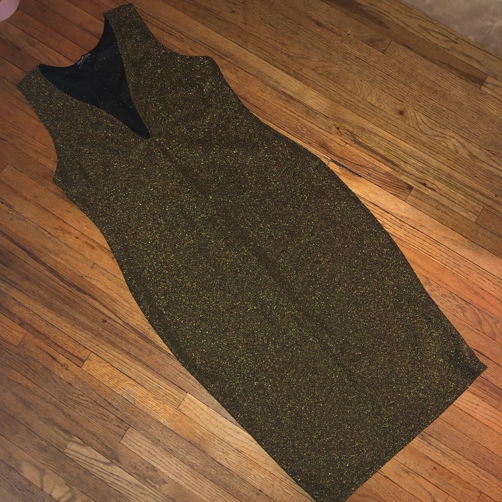 Fashion Nova Glitter Midi Dress